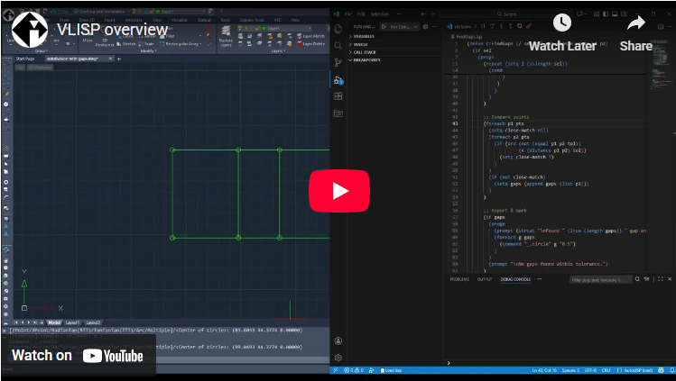 IntelliCAD 14: Visual LISP Development in Visual Studio Code with VLISP