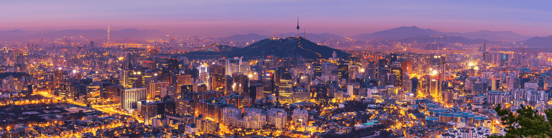 Panorama view of Seoul South Korea